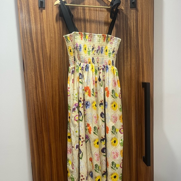 Rachel Antonoff Mindy Smocked Dress Loria’s Cookies Shortbread Flowers - Picture 3 of 5